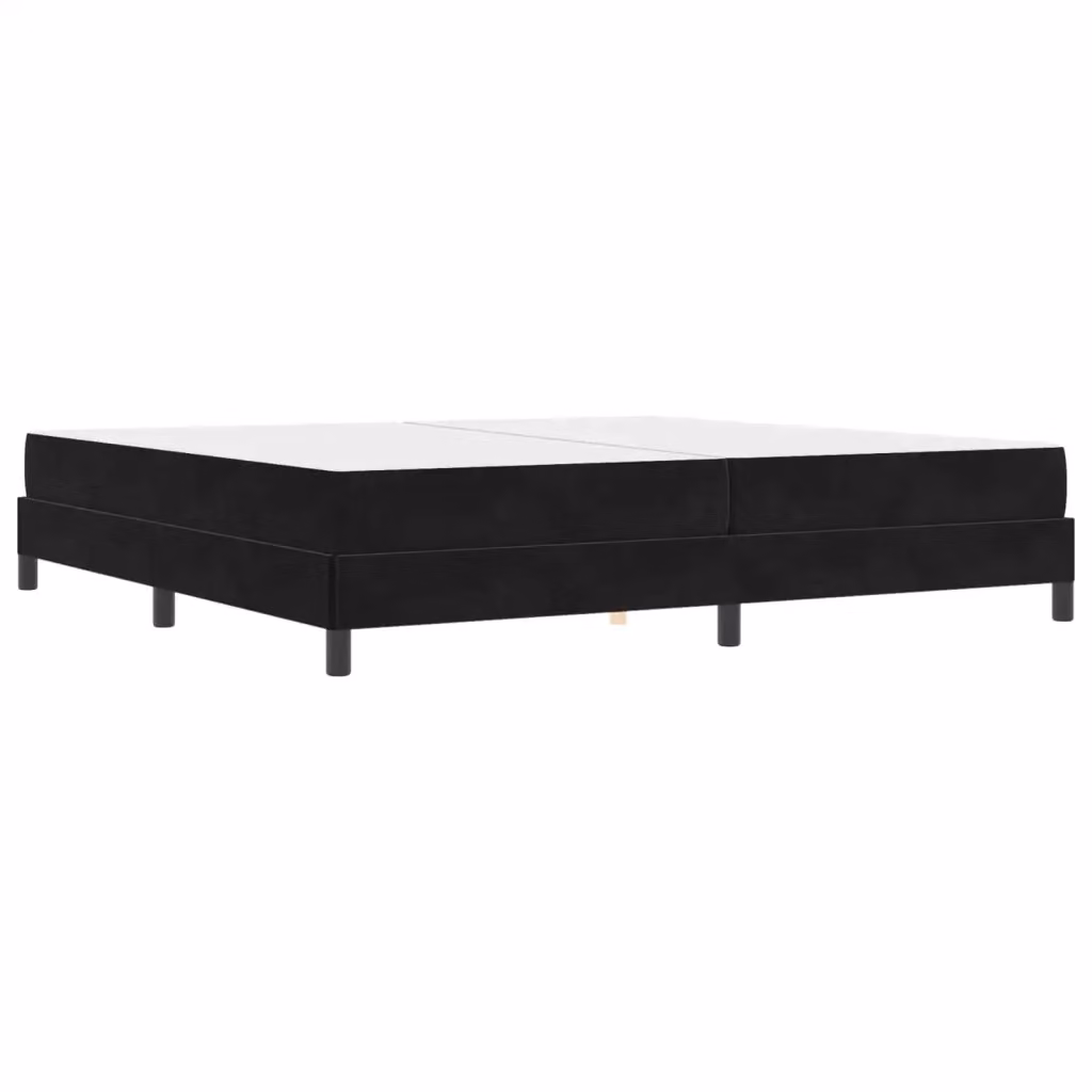 Letto con materasso a molle vidaXL in tessuto nero L/P/H: 200 x 200 x 45 cm – 2