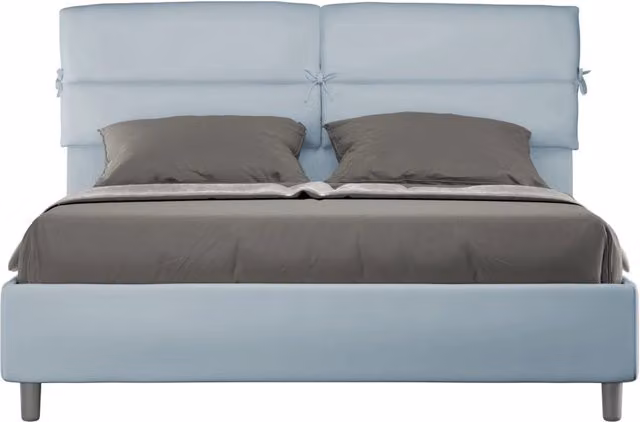 Letto Matrimoniale Nandy GIORDANOSHOP in Tessuto Blu L: 170 cm, P: 220 cm, H: 110 cm – 1