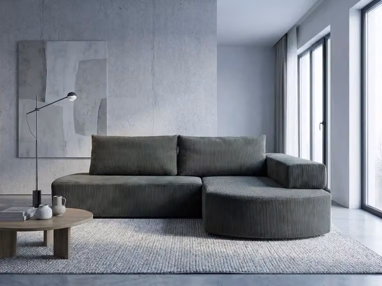Elegante set di divani ARABELLA - grigio, angolo destro