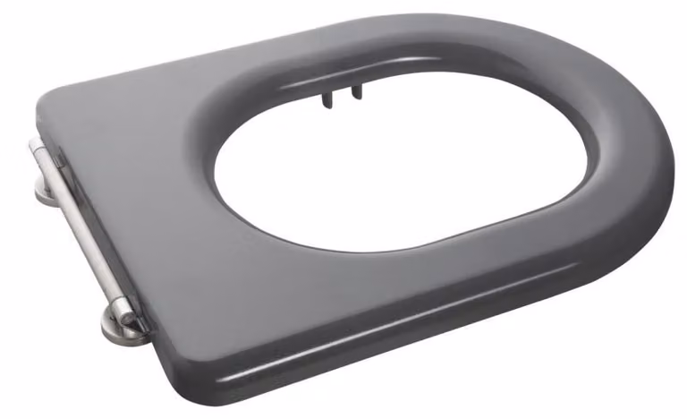 Sapho MEDIC Sedile per WC, chiusura ammortizzata, facile da rimuovere, grigio