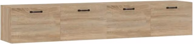 Armadietto a Muro | Mobili Parete 2 pz Rovere Sonoma 100x36,5x35 cm in Multistrato