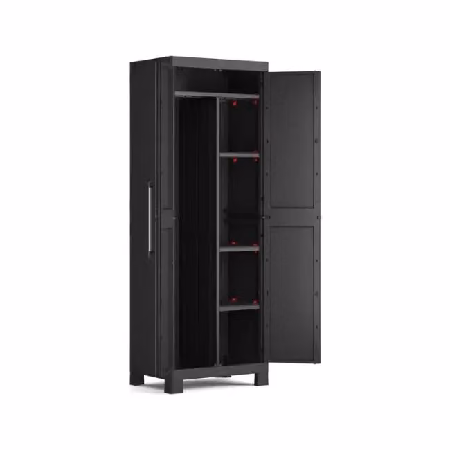 Armadio Keter antracite con ripiani interni L: 65 cm, P: 45 cm, H: 182 cm – 2