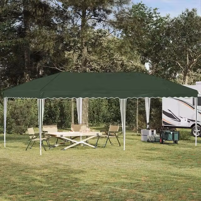 Gazebo a pop-up per feste Design In, colore verde, L/P/H: 575 x 290 x 245 cm