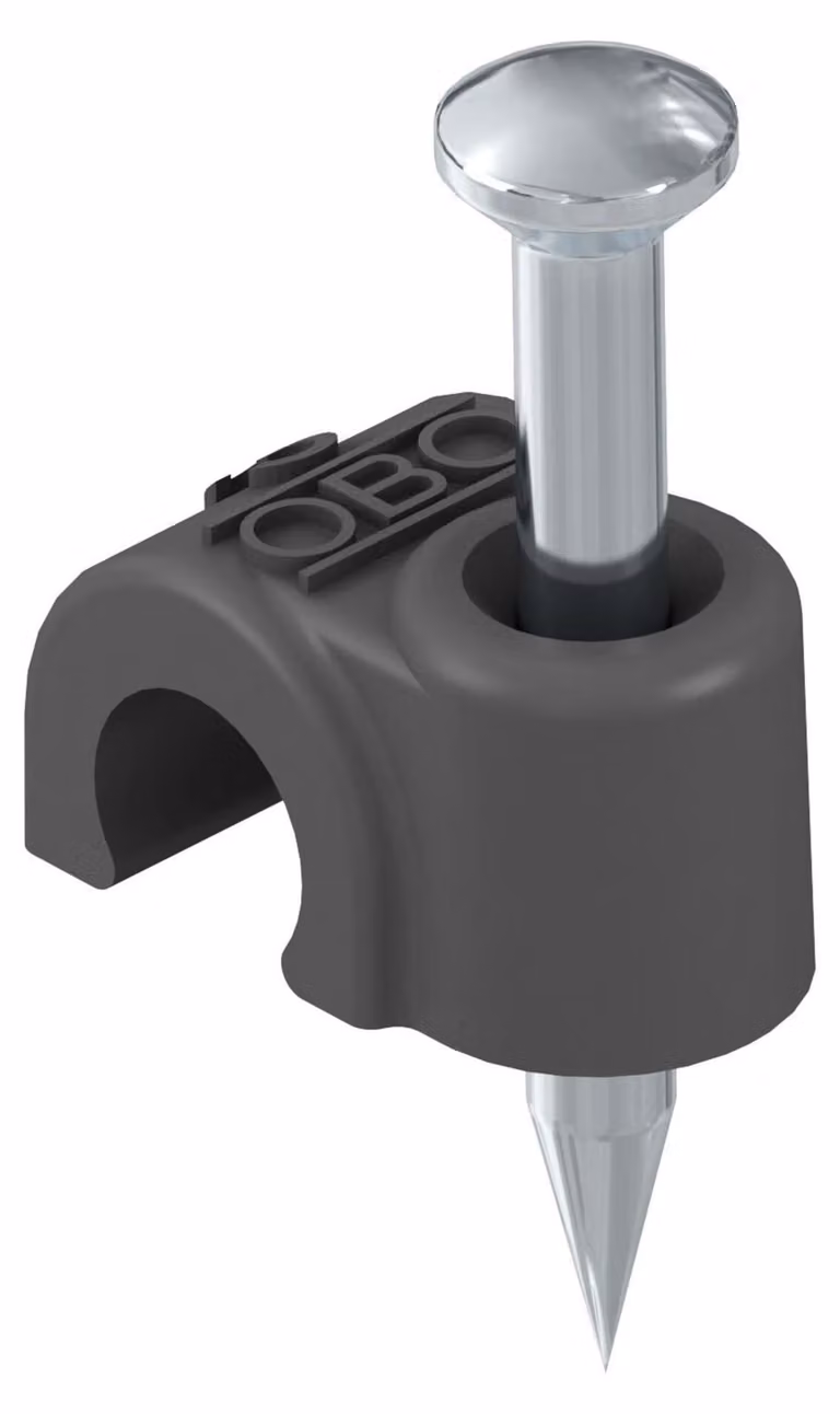 100 pezzi OBO Bettermann Clip per chiodi ISO 2010 25 SW 2232235