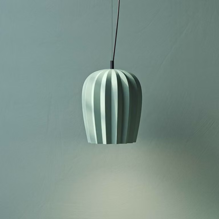 Karman Lampada a sospensione Sahara, dimmerabile, Verde, Soggiorno / Sala da pranzo, Ceramica, Design, Lampada a sospensione