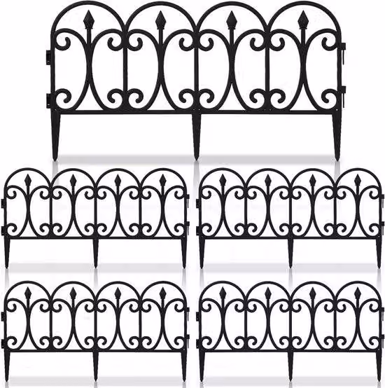 Elementi per bordure da giardino in plastica 10X Elementi di recinzione per aiuole e giardini