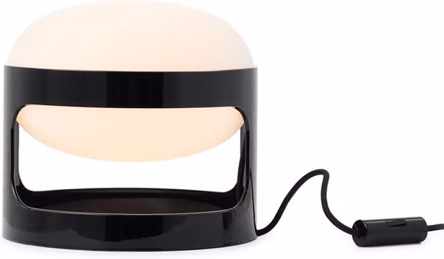 Lampada da tavolo Kartell KD28 in plastica con LED luce bianca calda disponibile in bianco o nero