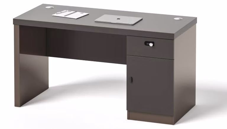 Moderner Grauer Schreibtisch Elegante Arbeitszimmer Tische Möbel