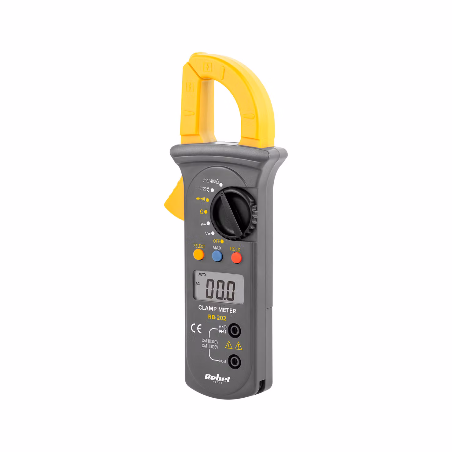 Pinza amperometrica Rebel, tensione CC CA, corrente CA, resistenza, RB-202