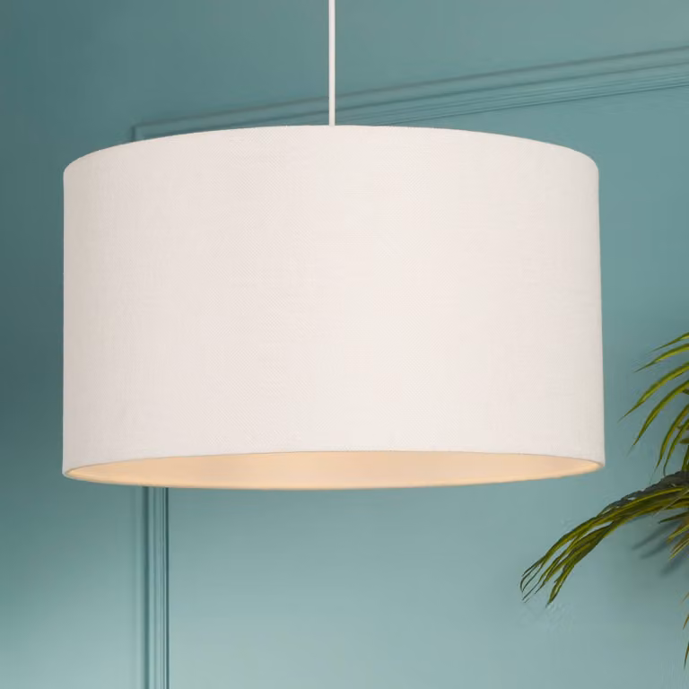 Searchlight Lampada a sospensione Rayna, dimmerabile, Crema / Ambra, Soggiorno / Sala da pranzo, Tessuto / Stoffa / Seta, Scandinavo, Lampada a sospensione