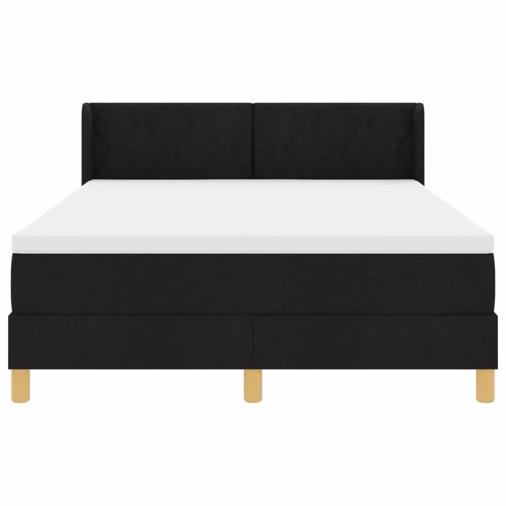 Letto a molle moderno vidaXL con testiera in tessuto nero L/P: 160 x 200 cm – 2