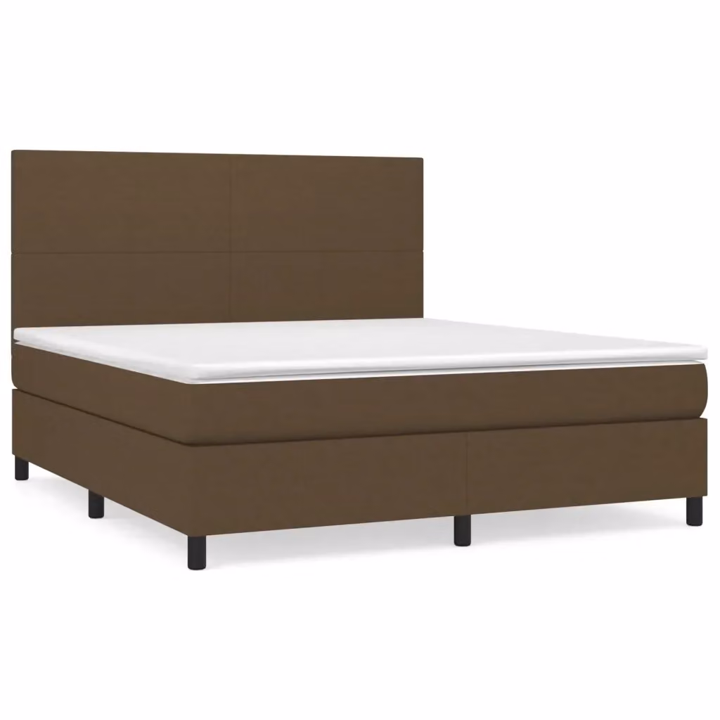 Letto Ibrido con Giroletto a Molle e Materasso vidaXL Marrone e Bianco L/P/H: 160 x 200 x 128 cm – 2