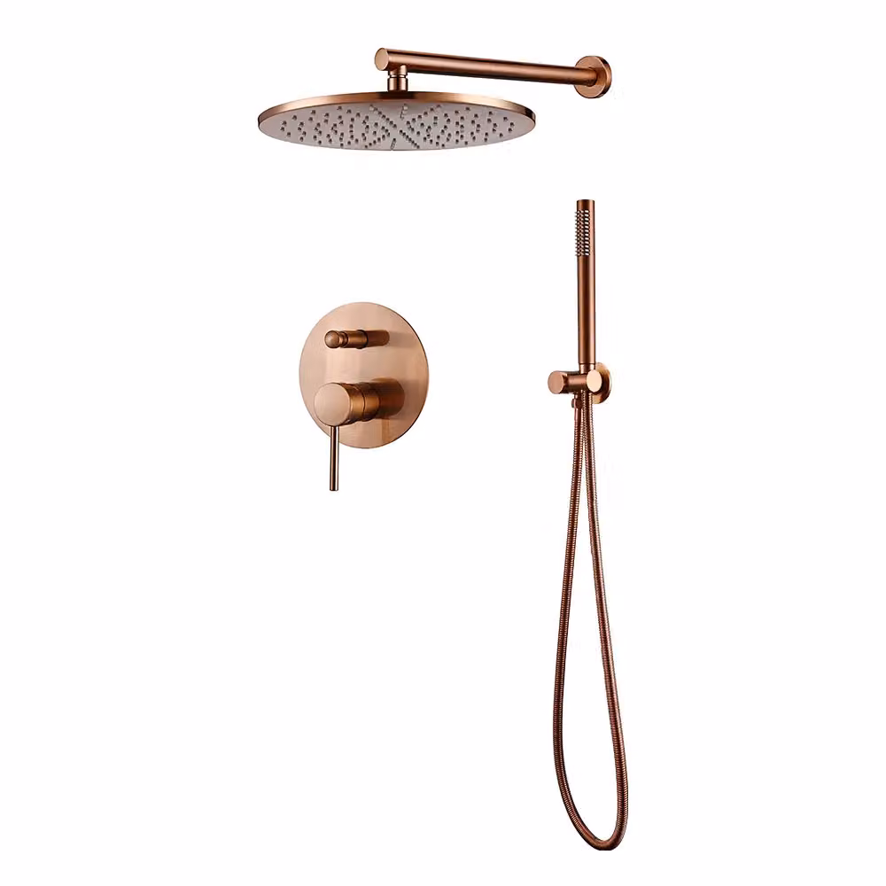 Miscelatore da incasso per doccia in ottone oro rosa ROSINE shower