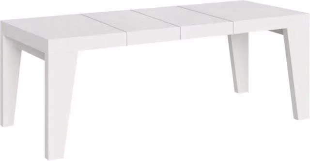 Tavolo allungabile 200/304x90 cm Naxy Premium colore bianco frassino
