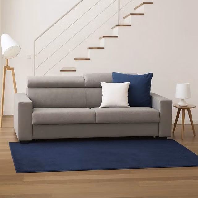 Divano Letto Action Talamo Italia a 3 posti con apertura girevole, poggiatesta regolabili e braccioli standard, colore Tortora, L: 220 cm, H: 85 cm, P: 95 cm – 1