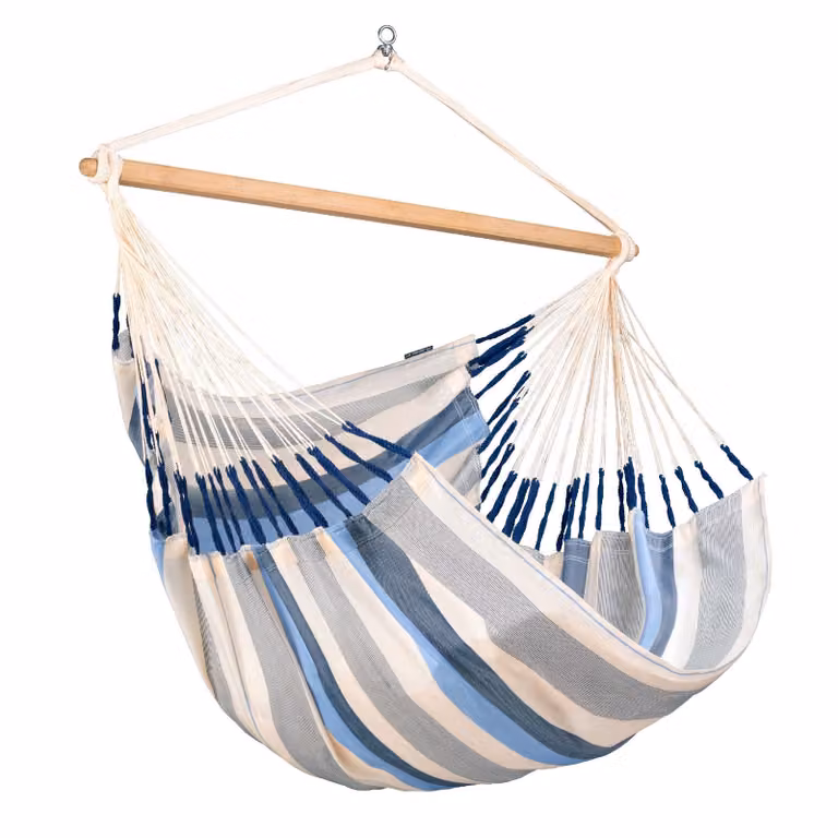 La Siesta Domingo Sea Salt Kingsize sedia sospesa XL resistente alle intemperie sedia sospesa blu