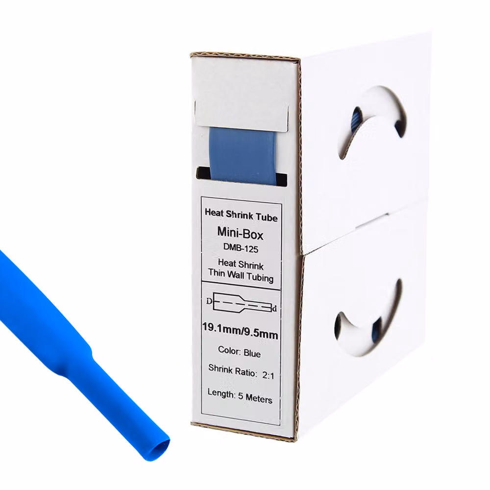 tubo termorestringente da 5 m 19,1 mm>9,5 mm blu