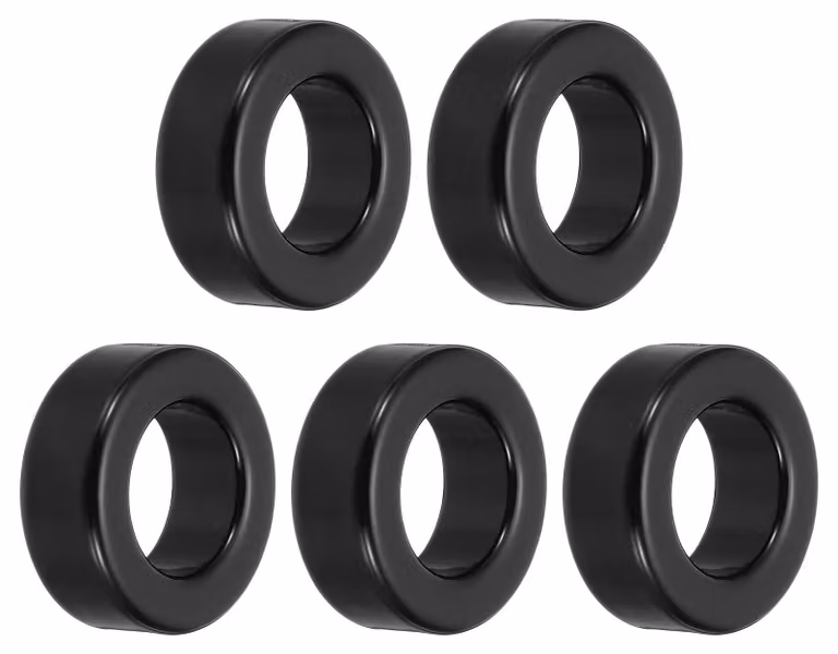 Nucleo toroidale in ferrite, in ferro, dimensioni 24 x 42 x 16 mm, confezione da 5 pezzi, per applicazioni elettroniche