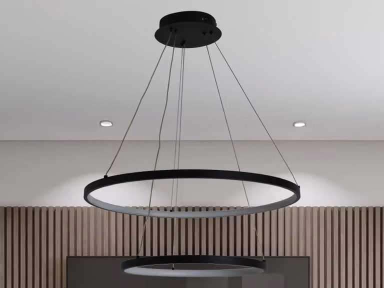 Lampada a sospensione a LED con telecomando, 75W