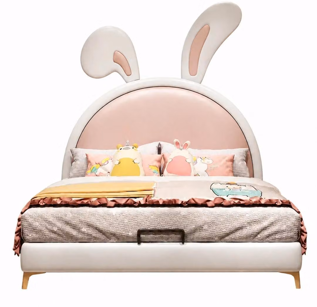 Letto per bambini rosa a forma di coniglio, grande, ideale per bambine, arredamento per bambini