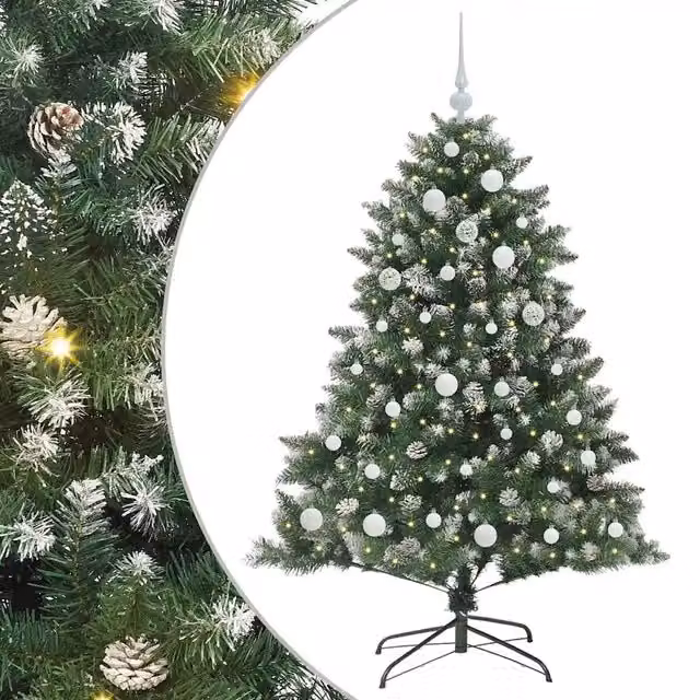 Albero di Natale | Decorazioni natalizie artificiale con 150 LED Verde 150 cm