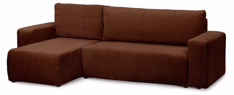 Divano a tre posti con funzione letto, modello Kingi, colore espresso