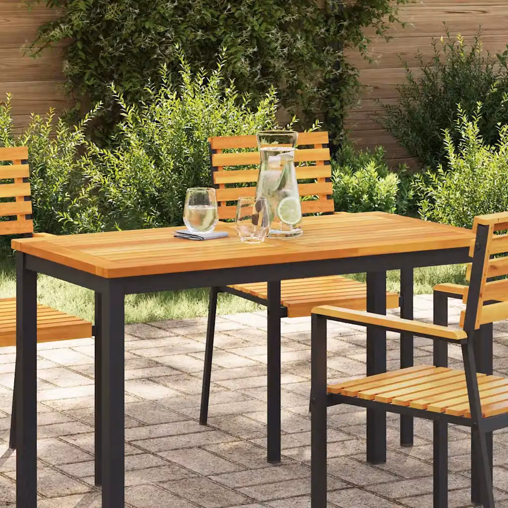 Piano del tavolo in legno di acacia oliato vidaXL, marrone, L: 110 cm, P: 55 cm, H: 2 cm