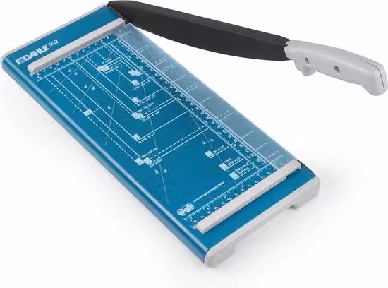 Taglierina a ghigliottina professionale per carta A4 in metallo e plastica, colore blu, capacità fino a 8 fogli