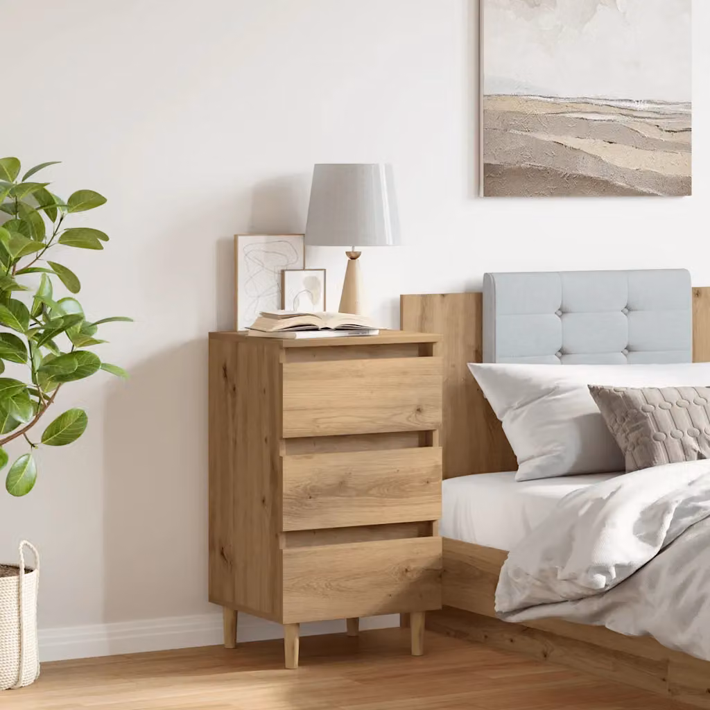 Comodino da parete vidaXL in legno marrone stile classico L: 40 cm, P: 35 cm, H: 69 cm