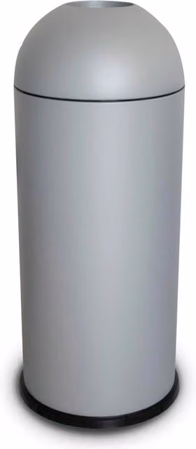 Pattumiera con pedale per raccolta rifiuti da interno in acciaio verniciato grigio GIORDANOSHOP Ø 35 x H 88 cm