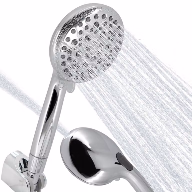 Set di soffioni doccia con 9 tipi di getto, filtro a 5 strati, alta pressione, risparmio idrico, inclusi tubo da 1,7 metri e supporto