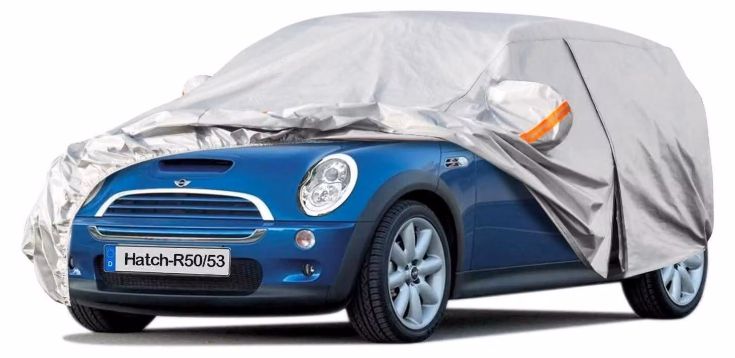 Copertura impermeabile e traspirante per auto, compatibile con Mini Hatch R50/R53 (2001-2006), colore argento