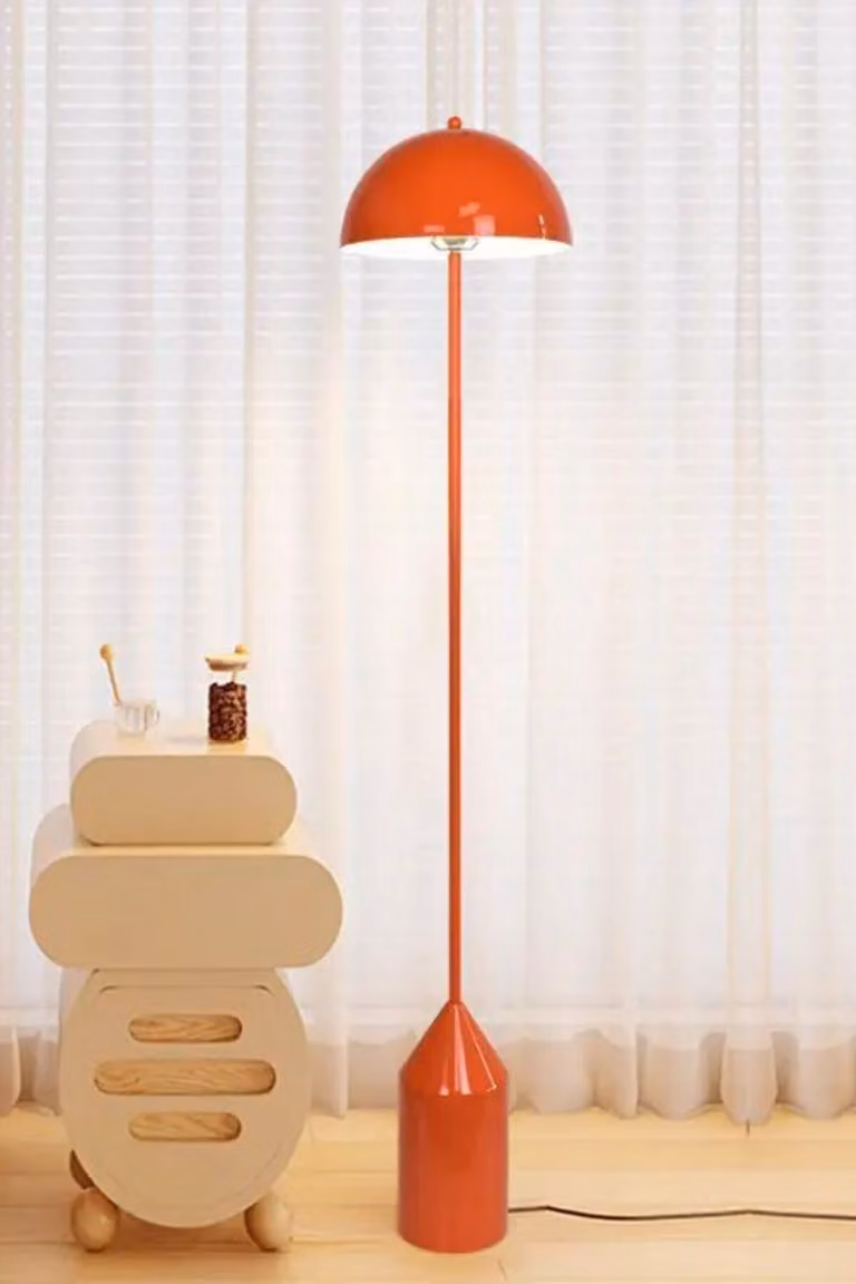 Opviq, Mushroom - Arancione, Lampade da terra, Arancione, Metallo, 40 x 40 x 160 cm