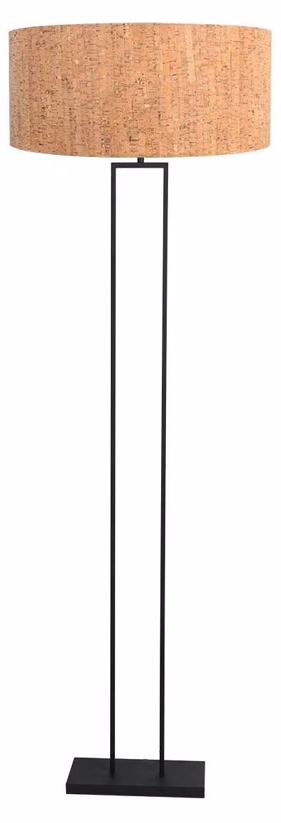Lampada da terra - naturale nero - Stang - metallo tessile - Ø 50cm - E27 - 4338ZW - Steinhauer