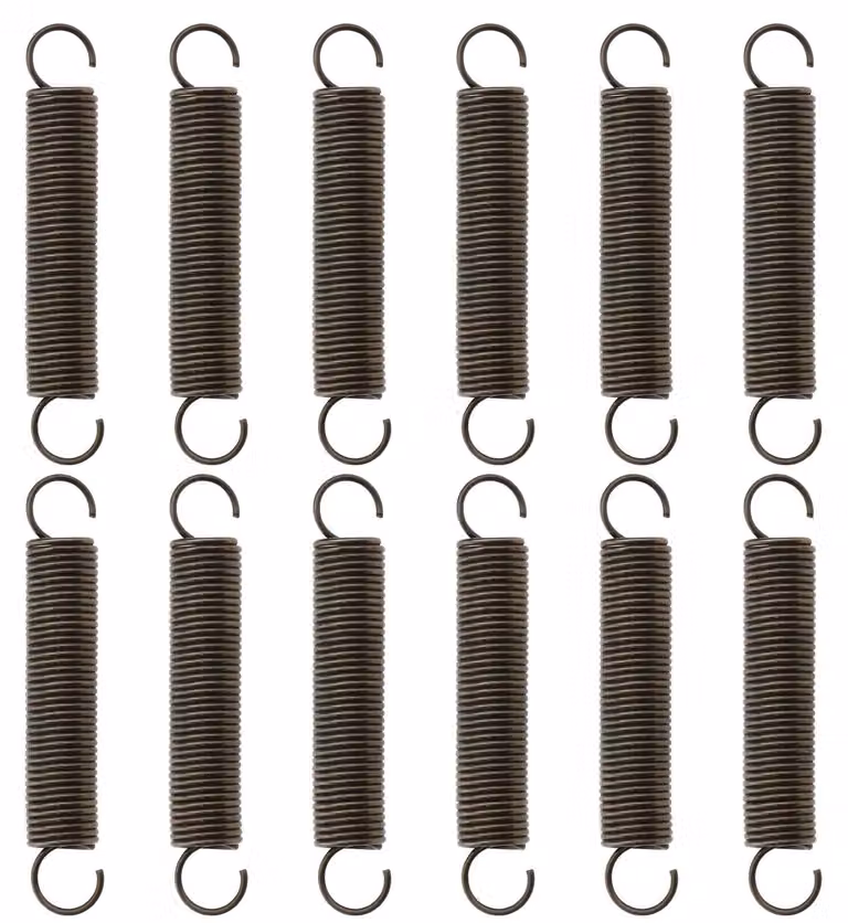 Molle a balestra con gancio, 12 pezzi, 60 mm, diametro 10 mm, filo di 1 mm, acciaio per molle