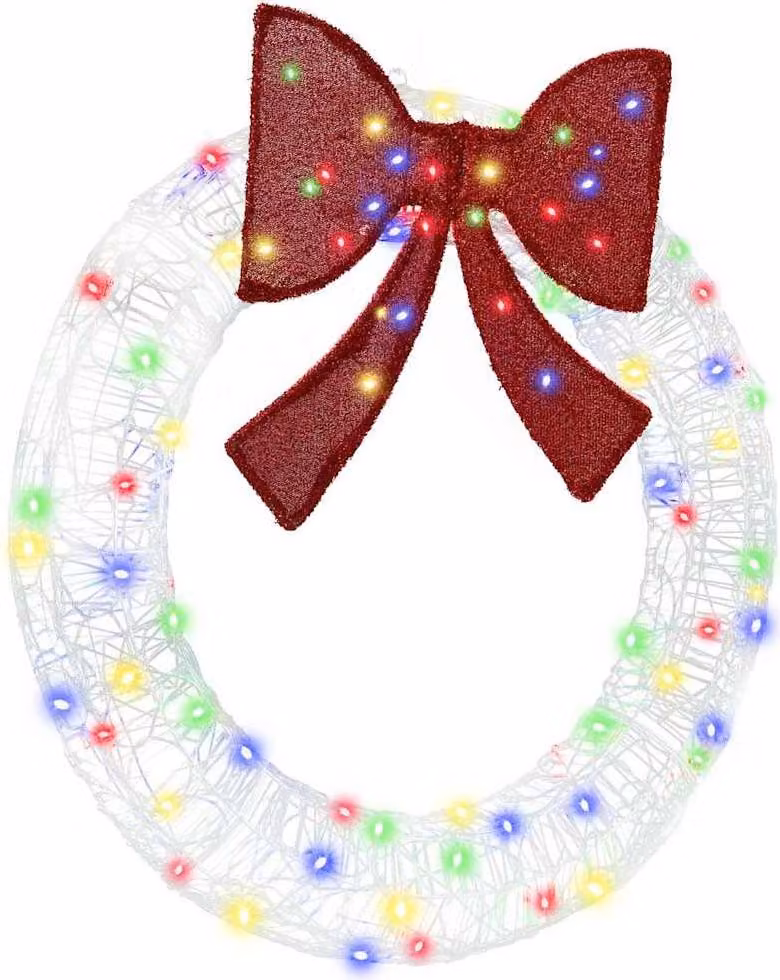 con 80 LED Multicolore 92 x 92 x 9,5 cm Acrilico