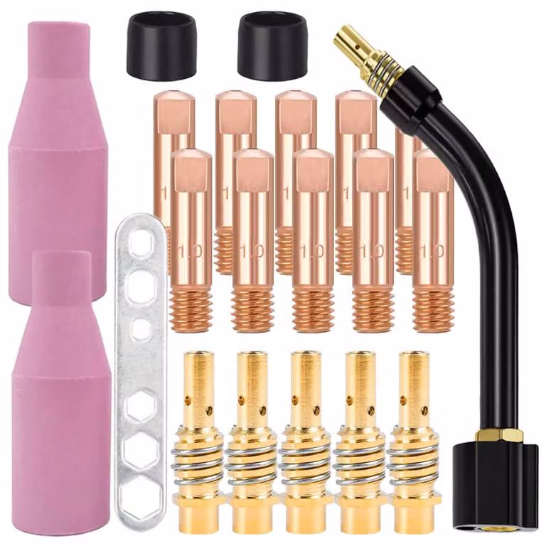 21 accessori per saldatrici MIG/MAG - Set di materiali di consumo