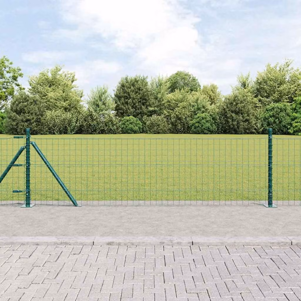 Palo della recinzione 13 pcs Verde Acciaio