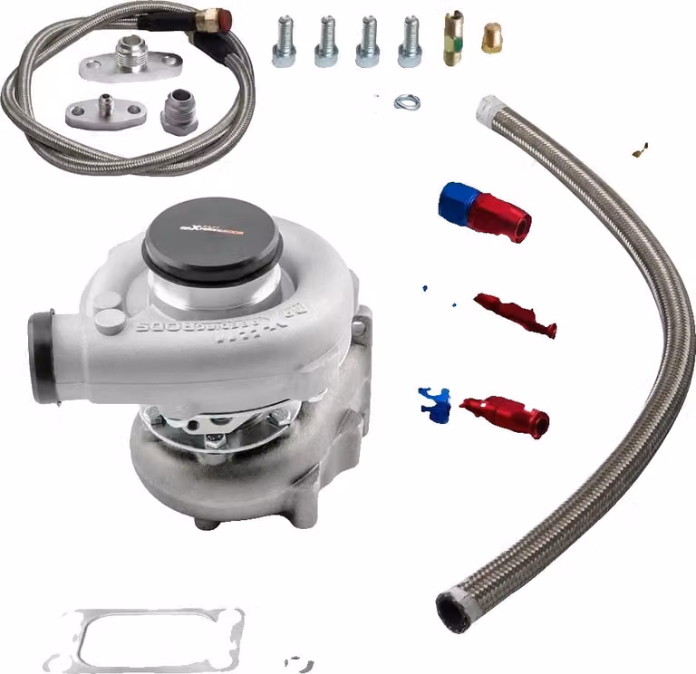 Turbocompressore universale T3, adatto per motori da 1,5 L a 2,5 L, aumenta la potenza fino a 400 CV, design raffreddato ad olio