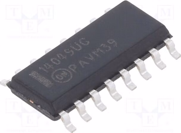 3 ingressi: 1 canale: 6. Tensione di alimentazione: 3-18 VDC. Modello: MC14049UBDG. Tipo: trasmettitore, driver. Tecnologia: SMD (Surface Mount Device). Non applicabile