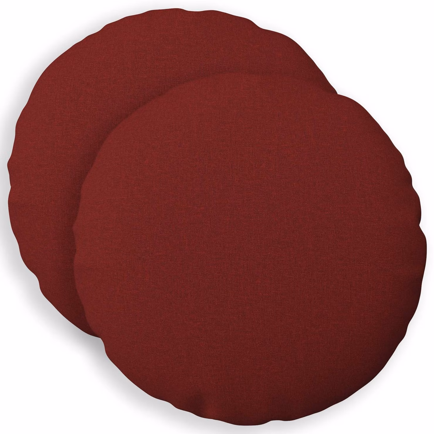 Set di 2 federe rotonde vidaXL HEERLEN in poliestere, colore rosso vino, Ø 30 cm