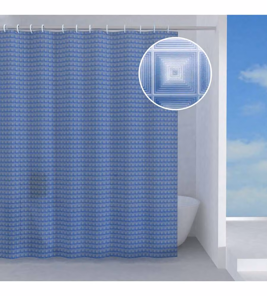 Square Tenda doccia in peva Blu