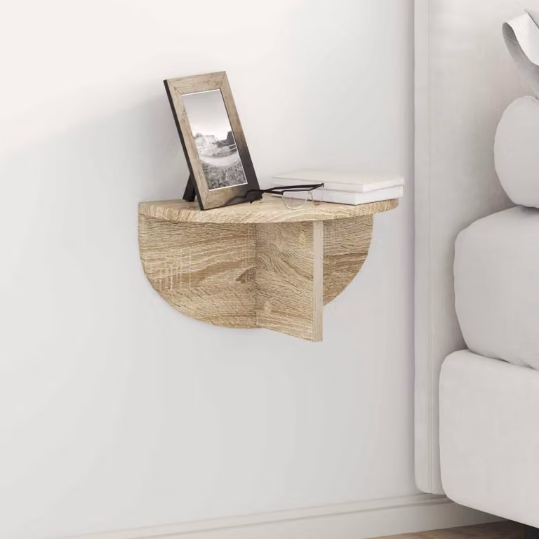 Set di 2 scaffali da parete vidaXL in stile moderno, colore marrone, L 38 x P 19 x H 19 cm