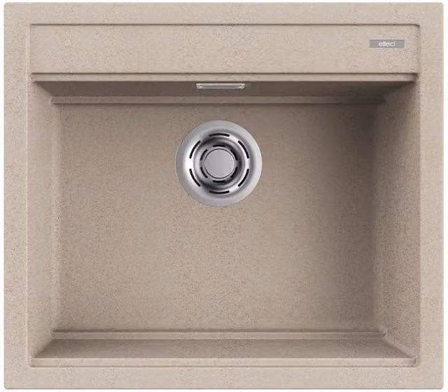Lavello da incasso Elleci Best 105 con 1 vasca in Granitek colore Avena L: 57 cm, P: 51 cm