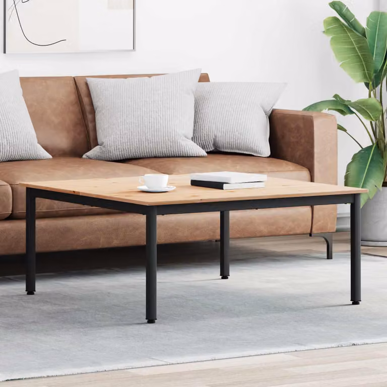 Maison Exclusive - Tavolino Natur 100 x 100 x 45 cm Legno di pino massiccio