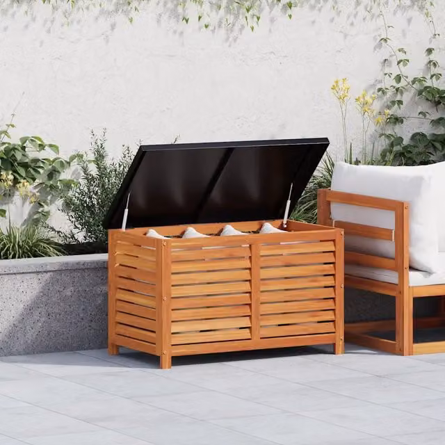 Contenitore da giardino moderno vidaXL in legno oliato marrone L: 90 cm, P: 48 cm, H: 55 cm