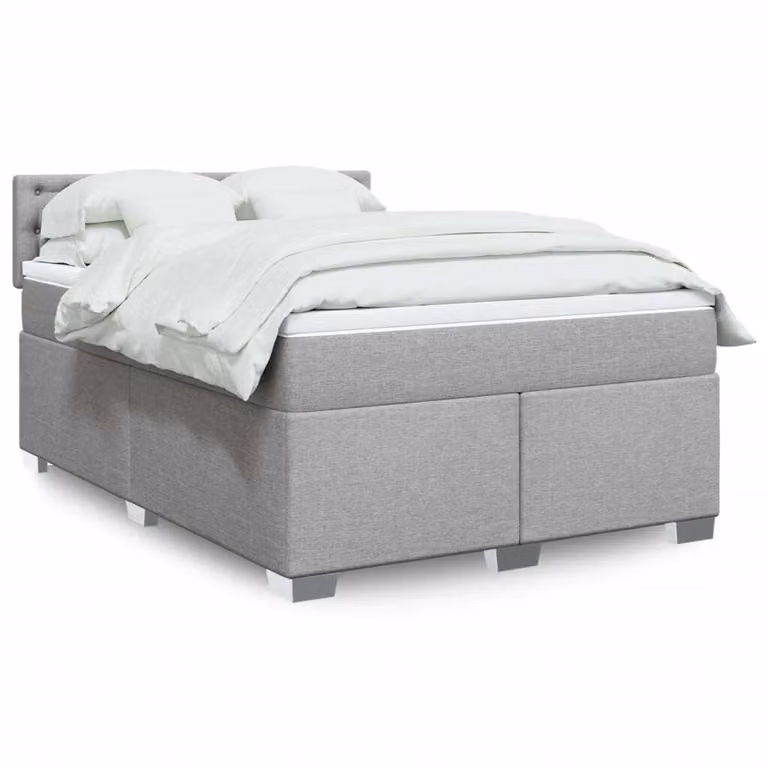 Maison Exclusive - Giroletto a Molle con Materasso Grigio Chiaro 140x190cm Tessuto