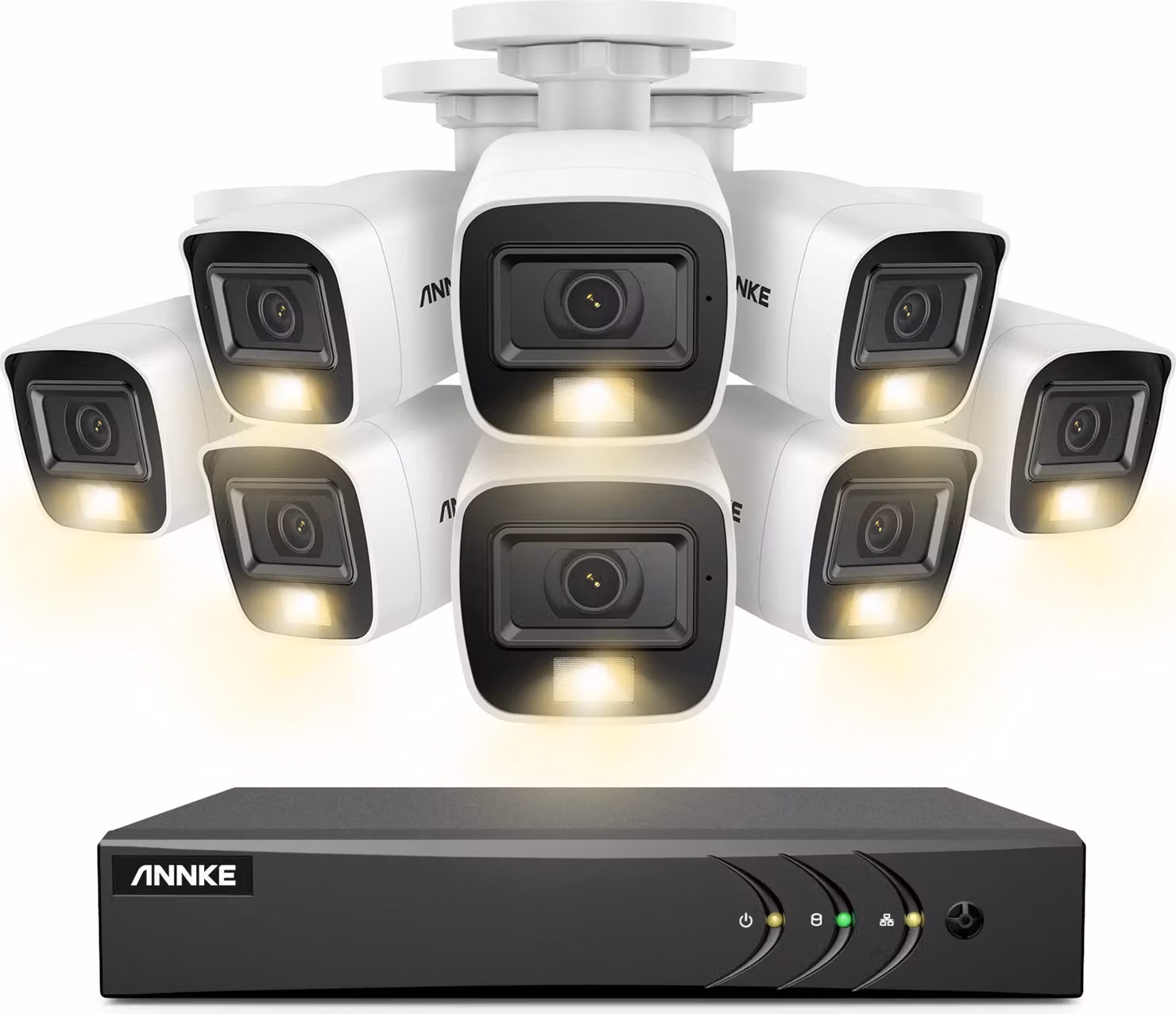 sistema di sicurezza 8CH DVR CCTV, risoluzione 5MP Ultra HD, visione notturna a infrarossi, fotocamera CMOS 3K-b, Nessuno