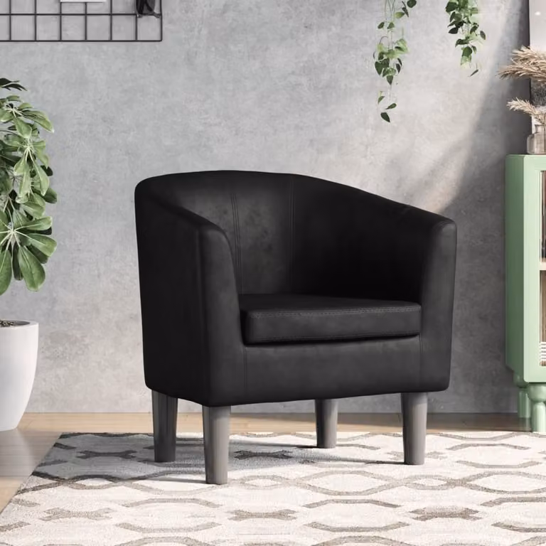 Maison Exclusive - Poltrona reclinabile, colore nero, rivestita in ecopelle