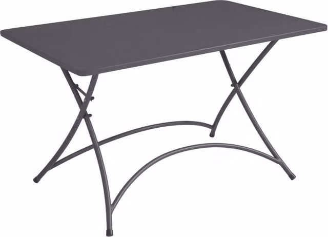 Tavolo da giardino pieghevole Moia Spa Orta in metallo antracite L: 120 cm, P: 70 cm